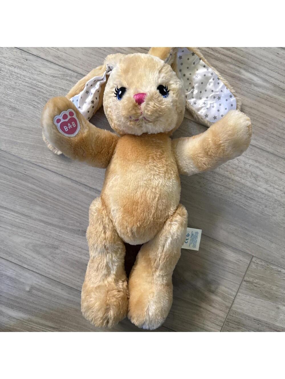Build A Bear More Moves Bunny Rabbit 16" Plush Moveable Joints Stars Easter